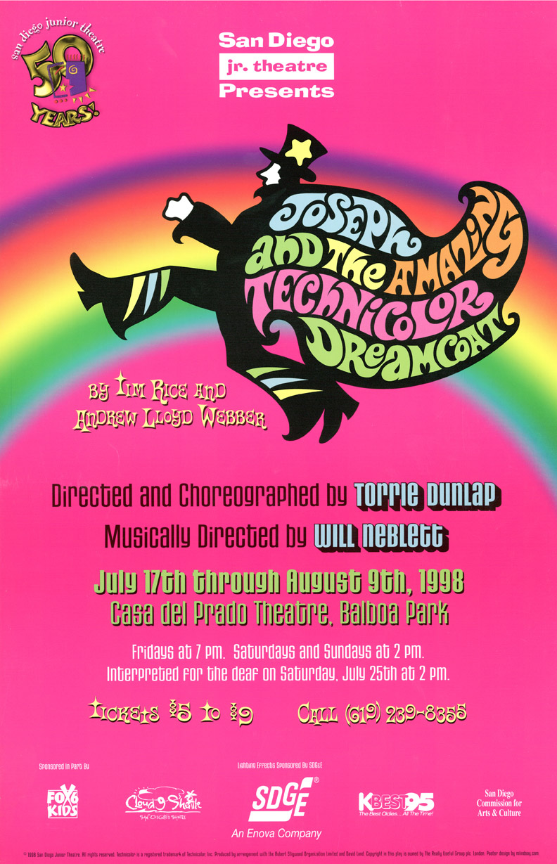 1998 Joseph and the Techniclor Dreamcoat poster